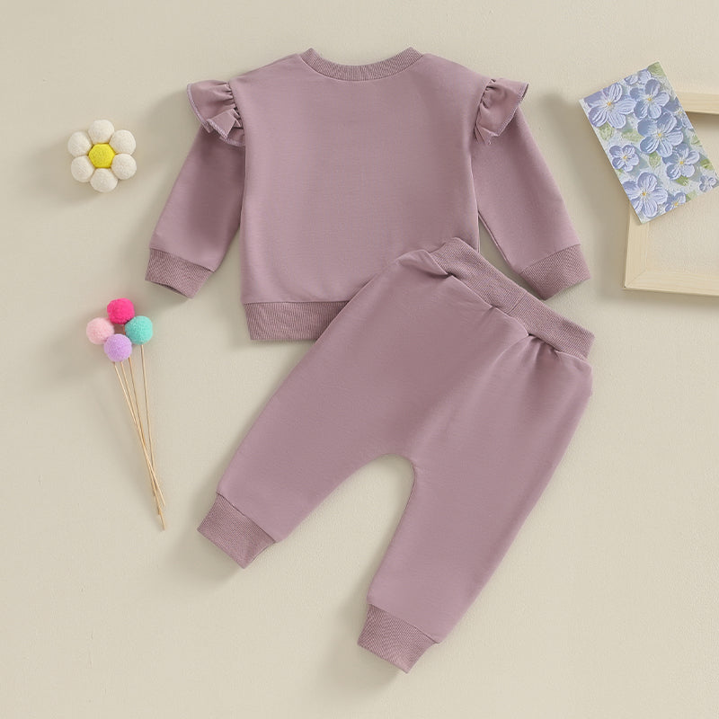Ruffle Sleeve Sweat Set
