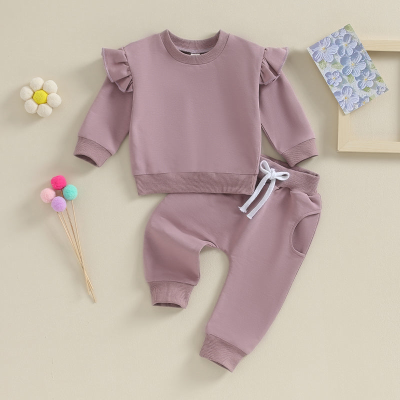 Ruffle Sleeve Sweat Set