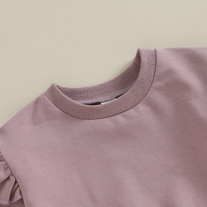 Ruffle Sleeve Sweat Set