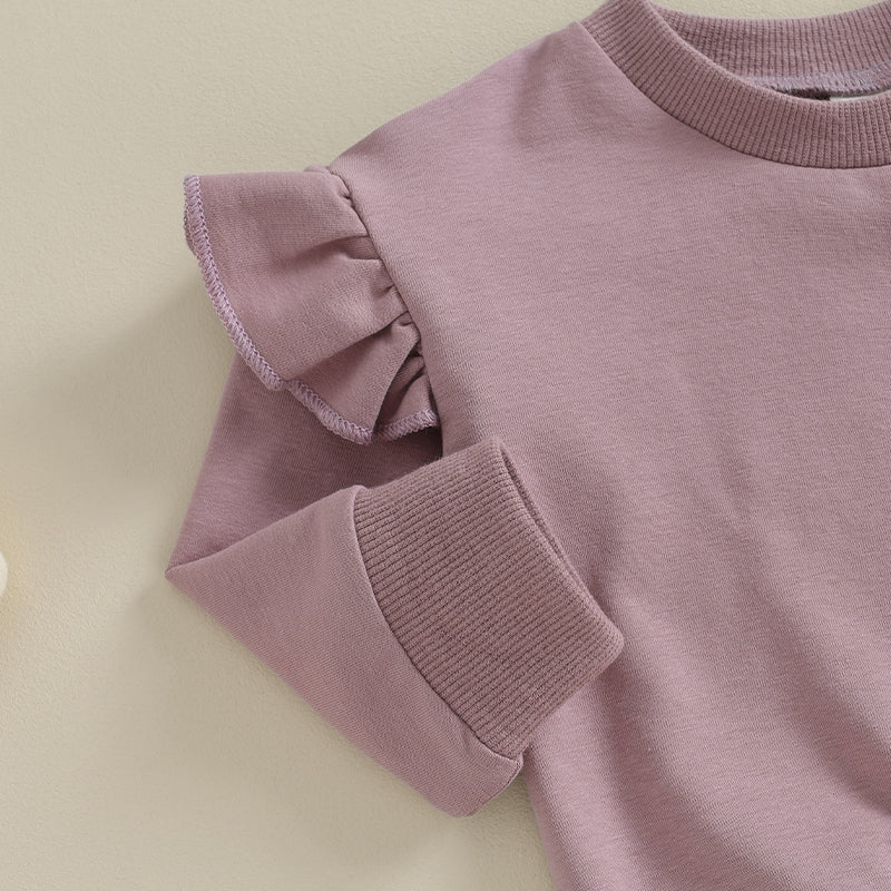 Ruffle Sleeve Sweat Set
