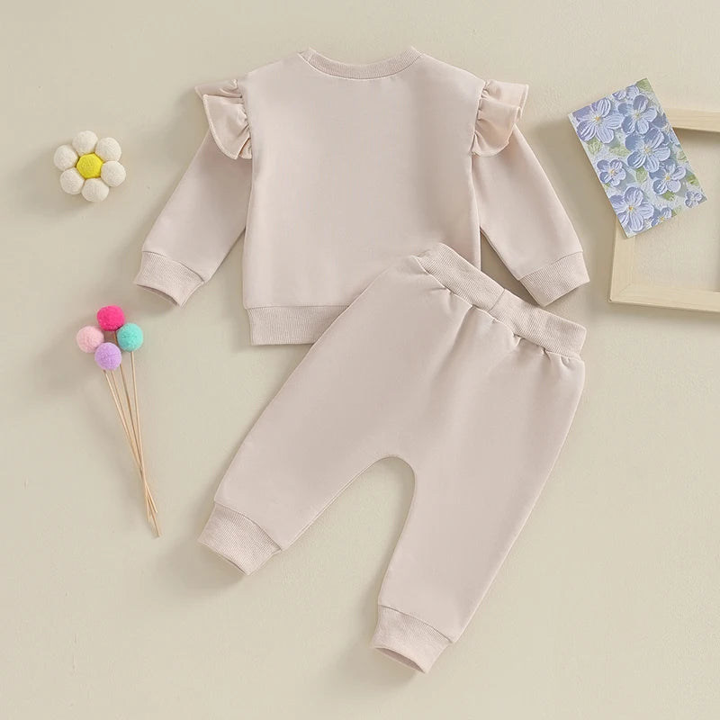 Ruffle Sleeve Sweat Set