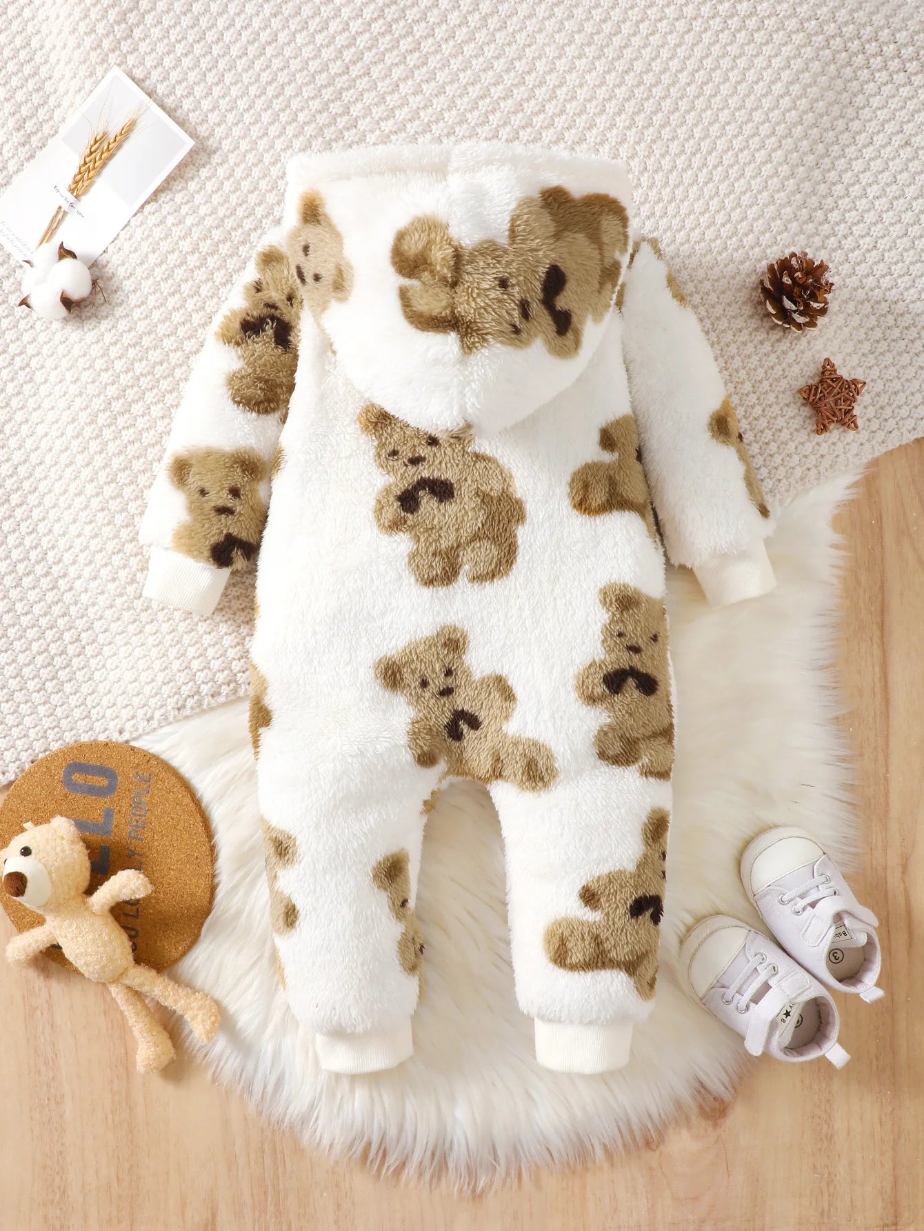 Teddy Snuggle Hooded Jumpsuit