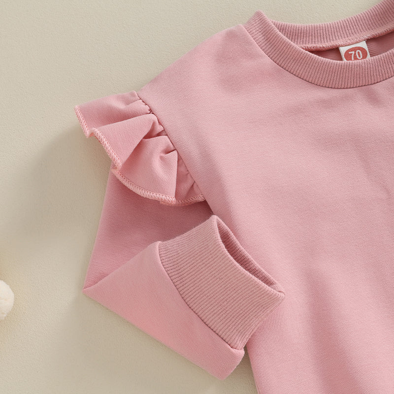 Ruffle Sleeve Sweat Set
